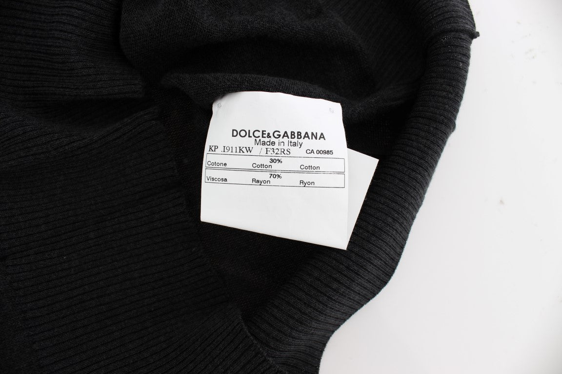 Gilet sans manches col rond Dolce & Gabbana noir