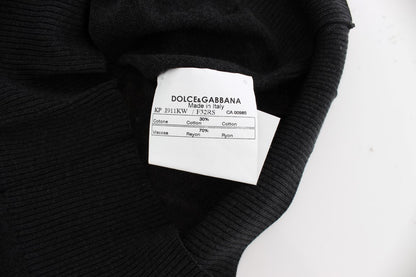 Gilet sans manches col rond Dolce & Gabbana noir