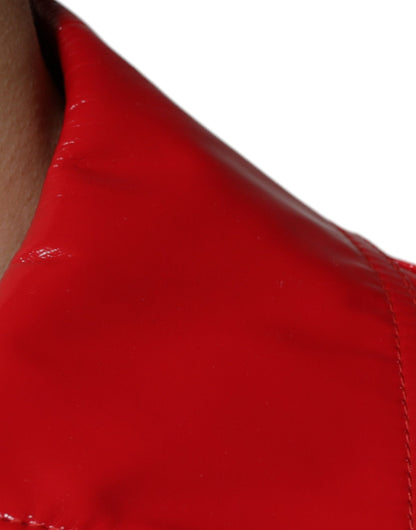 Veste Dolce & Gabbana en polyester rouge à col et boutonnage.