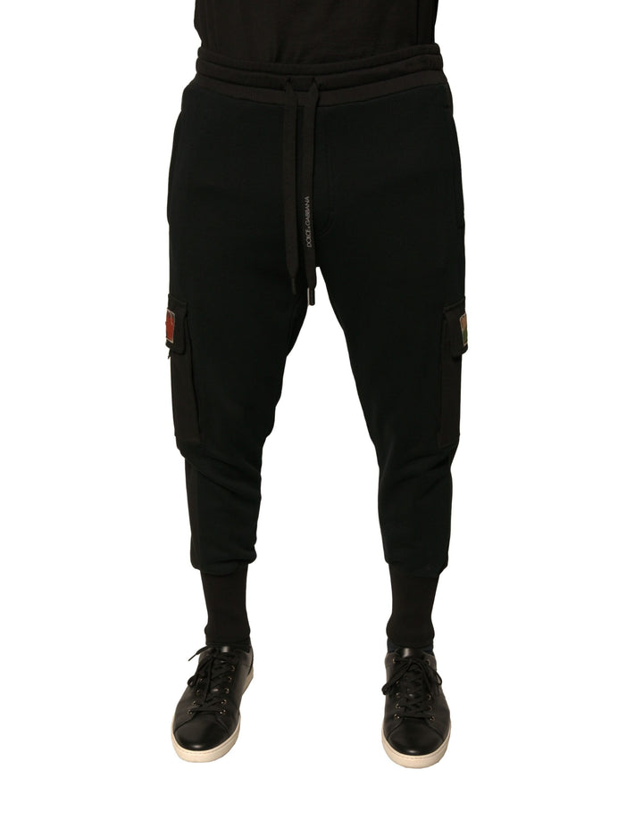 Pantalon de jogging cargo Dolce & Gabbana en coton noir