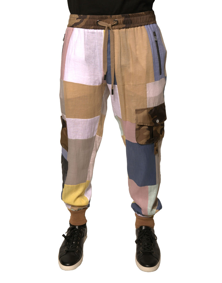 Pantalon de jogging en patchwork multicolore Dolce & Gabbana