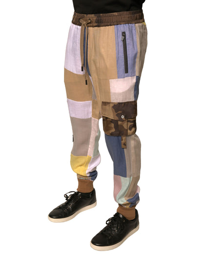 Pantalones de chándal Dolce & Gabbana Multicolor Patchwork Jogger