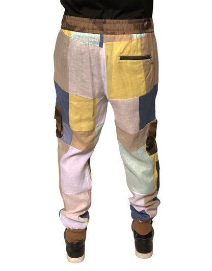 Pantalones de chándal Dolce & Gabbana Multicolor Patchwork Jogger