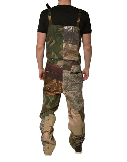 Pantalon salopette Dolce & Gabbana camouflage multicolore en patchwork