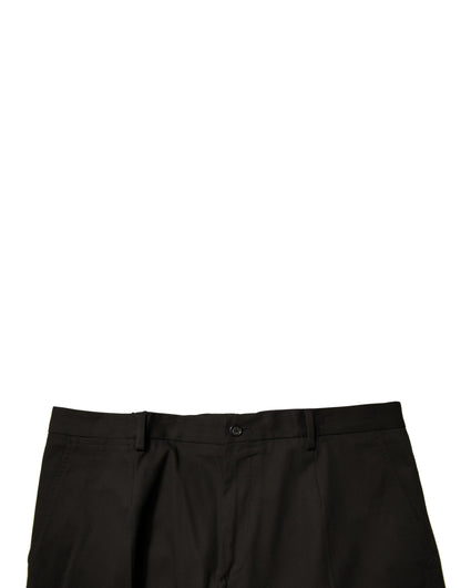 Pantalon cargo décontracté en coton noir pour homme Dolce & Gabbana