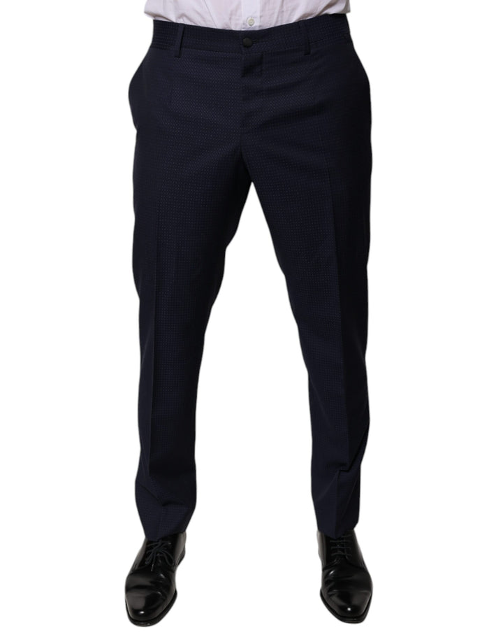 Pantalon habillé homme Dolce & Gabbana en coton bleu foncé