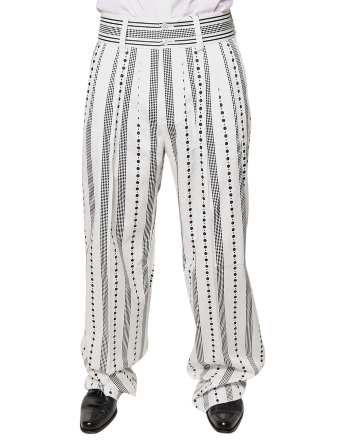 Pantalon de costume droit blanc Dolce & Gabbana