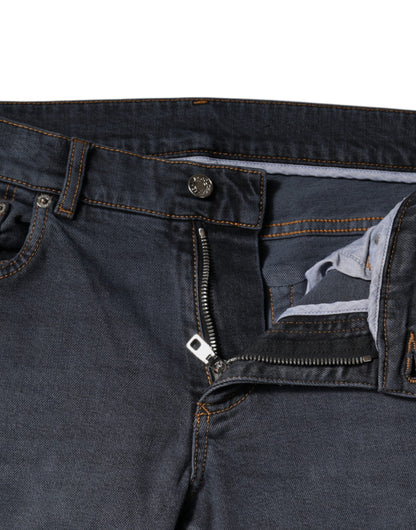 Jean skinny en denim de coton gris foncé Dolce & Gabbana