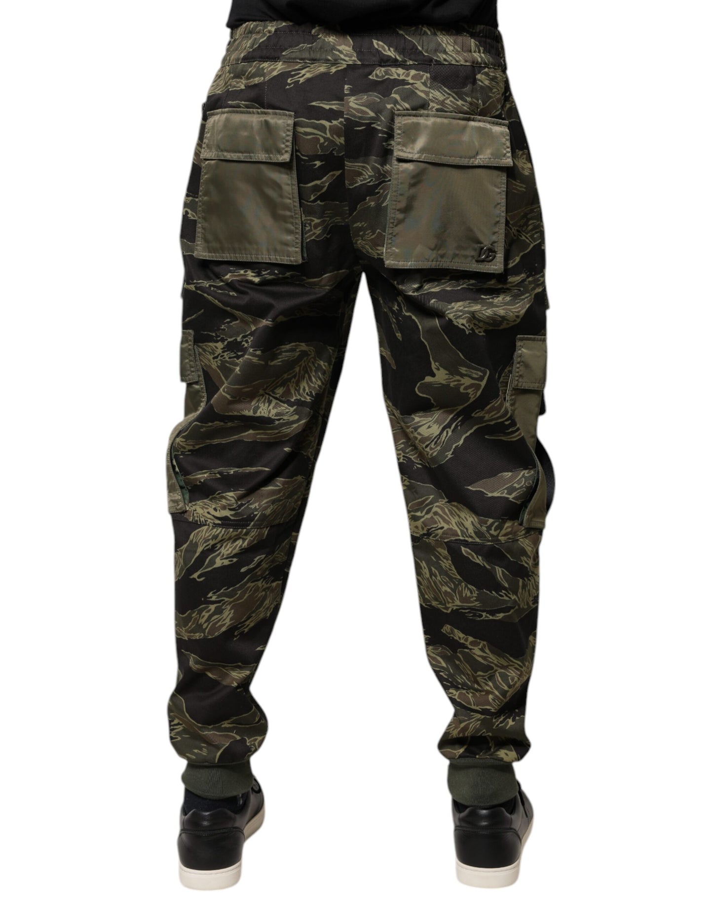 Pantalones cargo de chándal de algodón verde Dolce & Gabbana