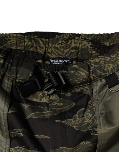 Pantalones cargo de chándal de algodón verde Dolce & Gabbana