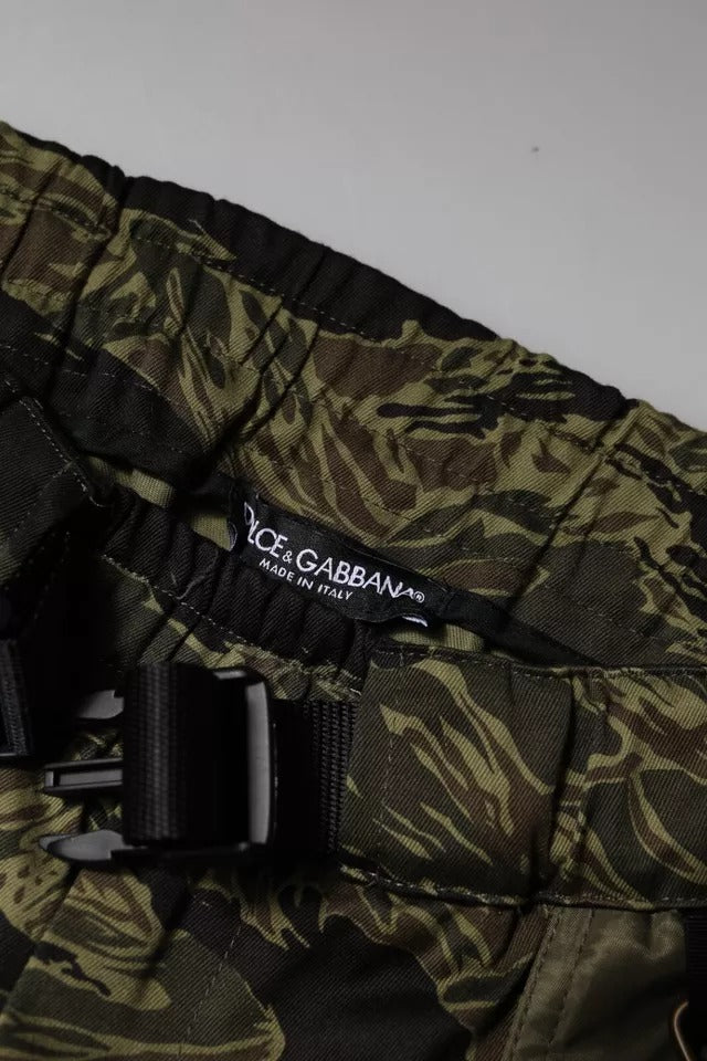 Pantalones cargo de chándal de algodón verde Dolce & Gabbana