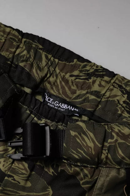 Pantalones cargo de chándal de algodón verde Dolce & Gabbana