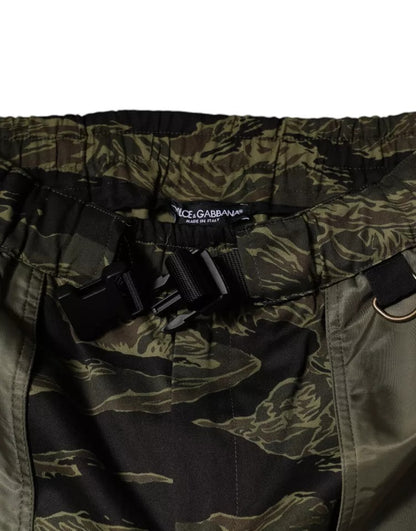 Pantalones cargo de chándal de algodón verde Dolce & Gabbana