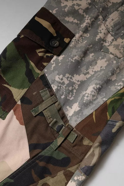 Pantalon Cargo Camouflage Patchwork Multicolore Dolce & Gabbana