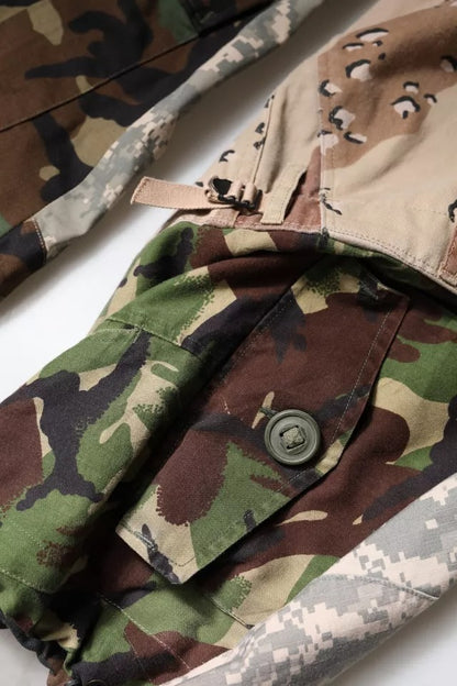 Pantalon Cargo Camouflage Patchwork Multicolore Dolce & Gabbana