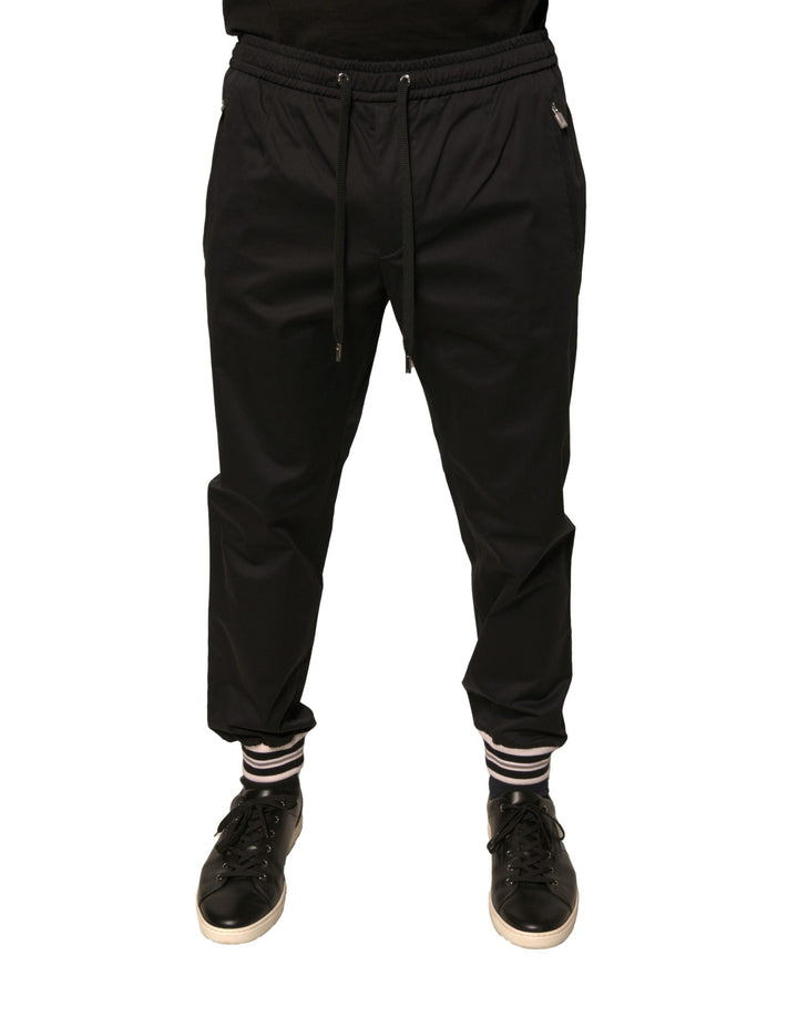 Pantalon de jogging Dolce & Gabbana en coton stretch noir