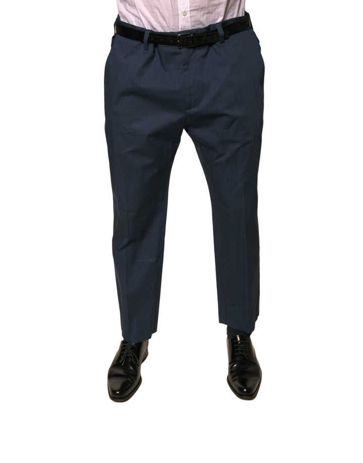 Pantalon de costume skinny bleu en coton pour homme Dolce & Gabbana