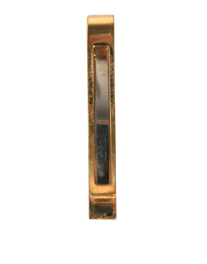 Barra de pasador de corbata con logo de latón dorado de Dolce & Gabbana