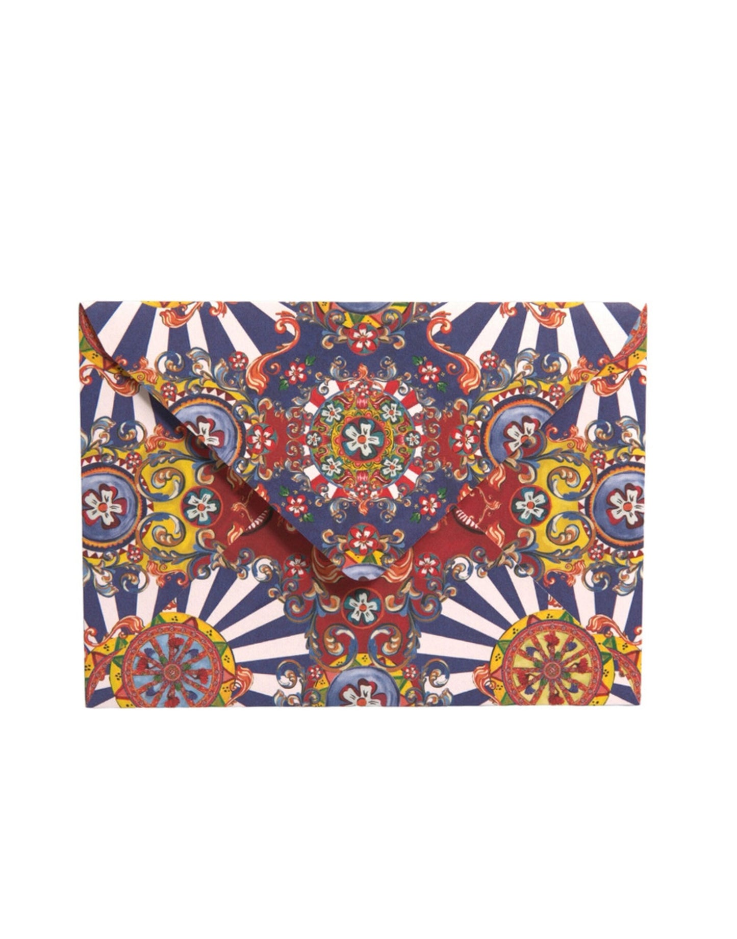 Porte-cartes enveloppe Dolce & Gabbana multicolore Carretto Siciliano