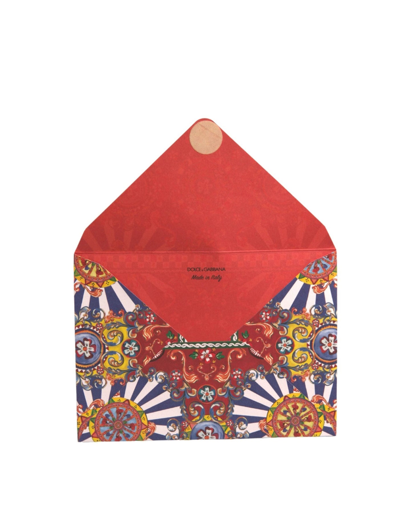 Porte-cartes enveloppe Dolce & Gabbana multicolore Carretto Siciliano