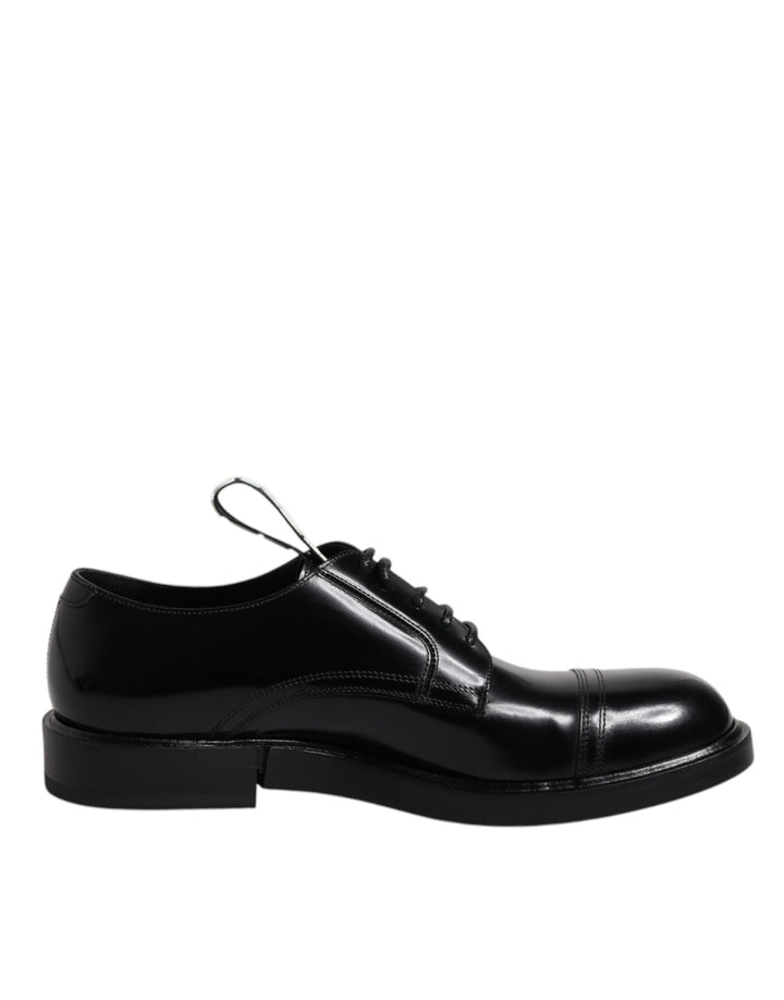 Zapatos de vestir Dolce & Gabbana Derby de piel charol negra con cordones