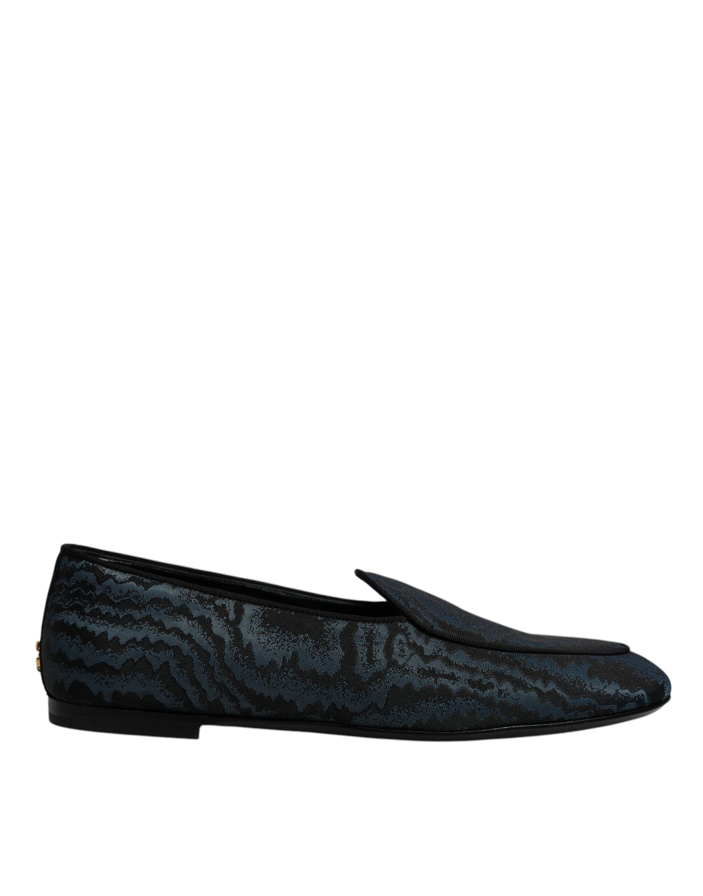 Mocassins Hommes Dolce & Gabbana Plats Bleu Noir Chaussures de Ville