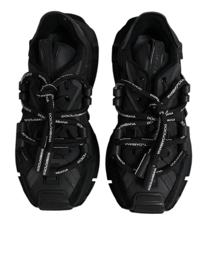 Zapatillas Bajas Negras con Cordones Dolce & Gabbana Space