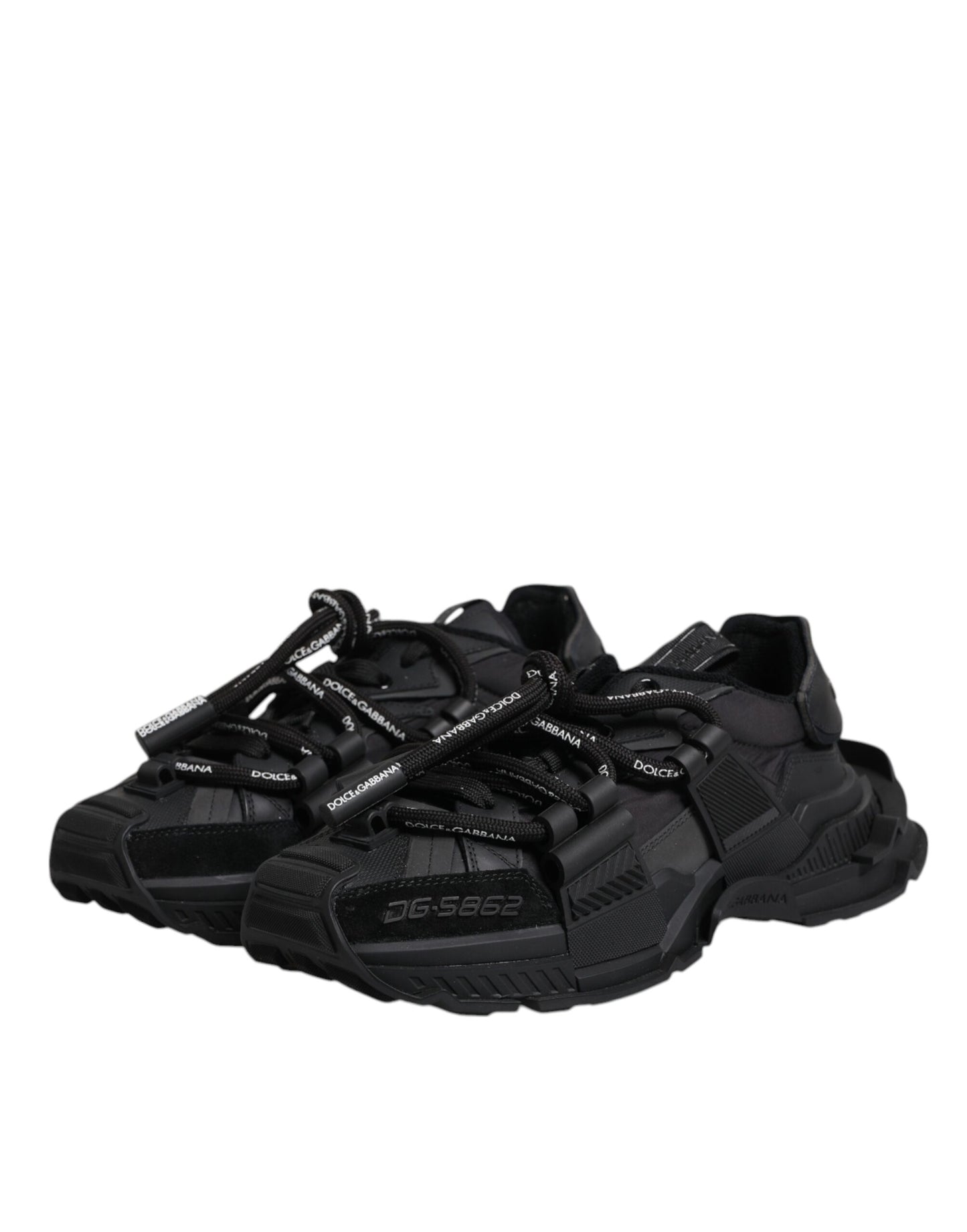 Zapatillas Bajas Negras con Cordones Dolce & Gabbana Space