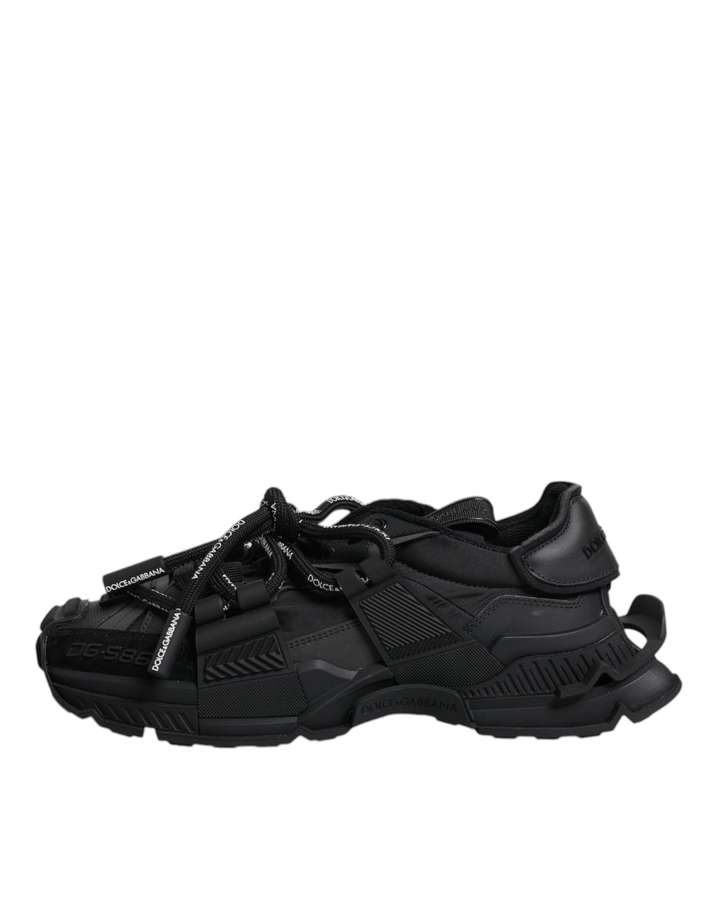 Zapatillas Bajas Negras con Cordones Dolce & Gabbana Space