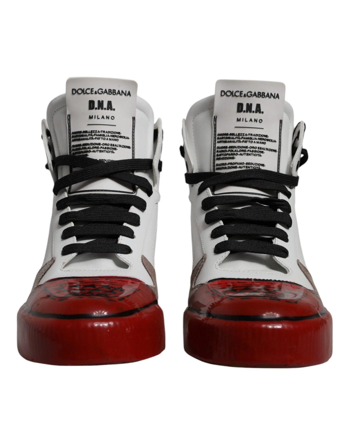 Chaussures Baskets Montantes en Cuir Multicolore Dolce & Gabbana