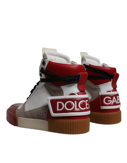 Chaussures Baskets Montantes en Cuir Multicolore Dolce & Gabbana