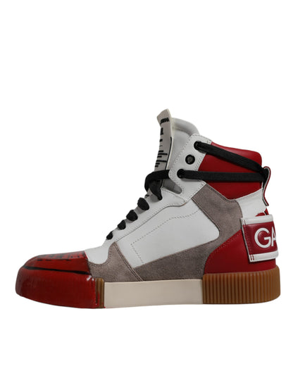 Chaussures Baskets Montantes en Cuir Multicolore Dolce & Gabbana