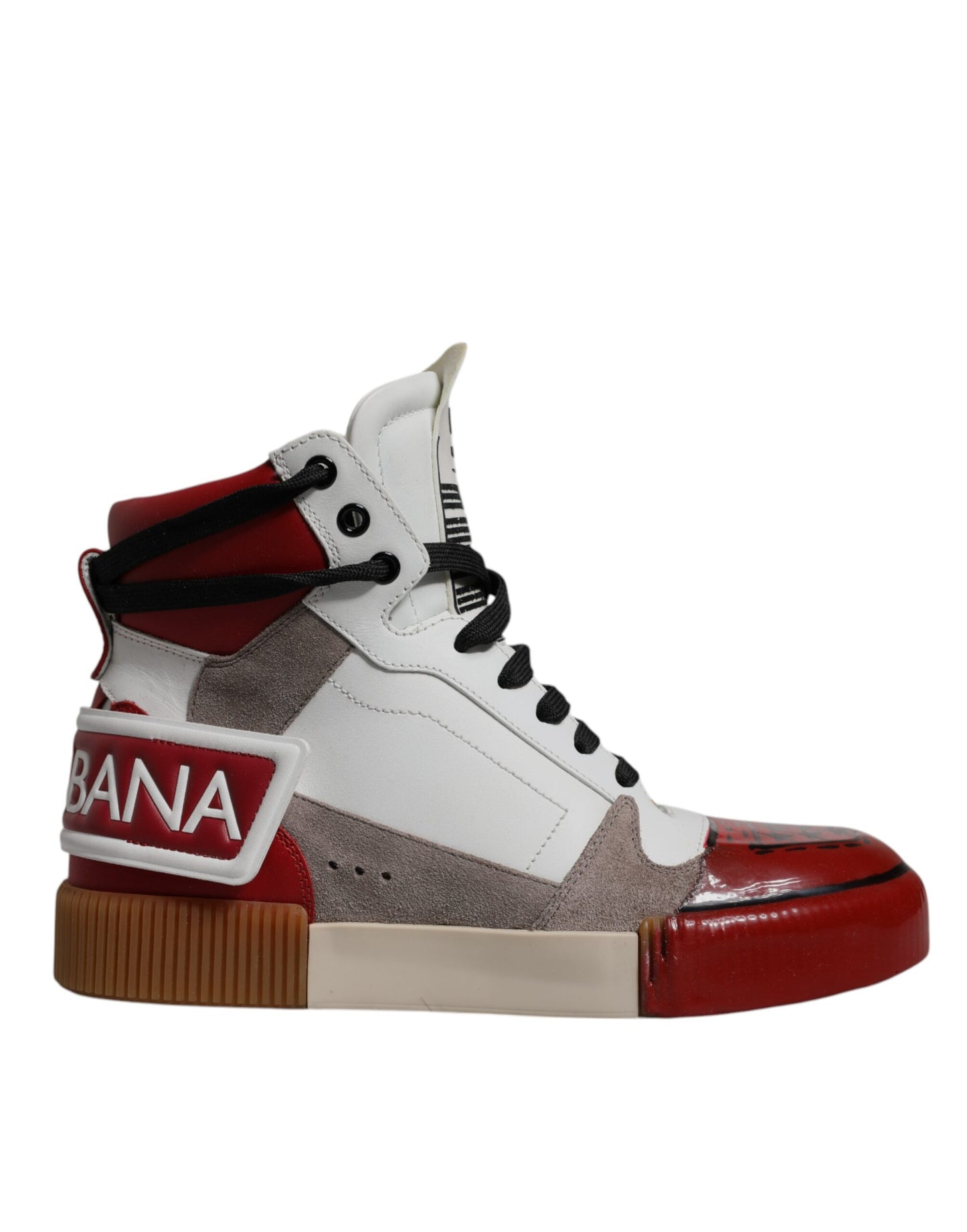 Chaussures Baskets Montantes en Cuir Multicolore Dolce & Gabbana