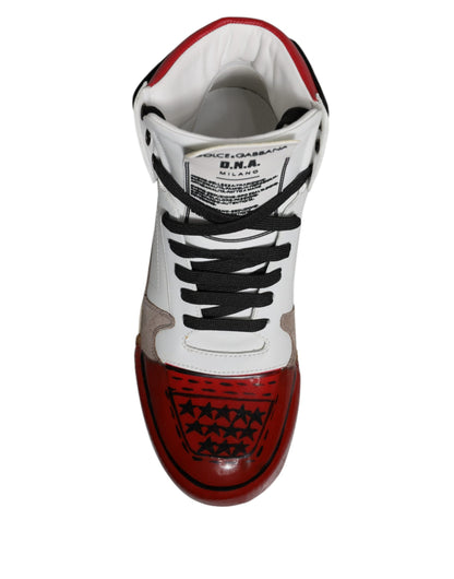 Chaussures Baskets Montantes en Cuir Multicolore Dolce & Gabbana