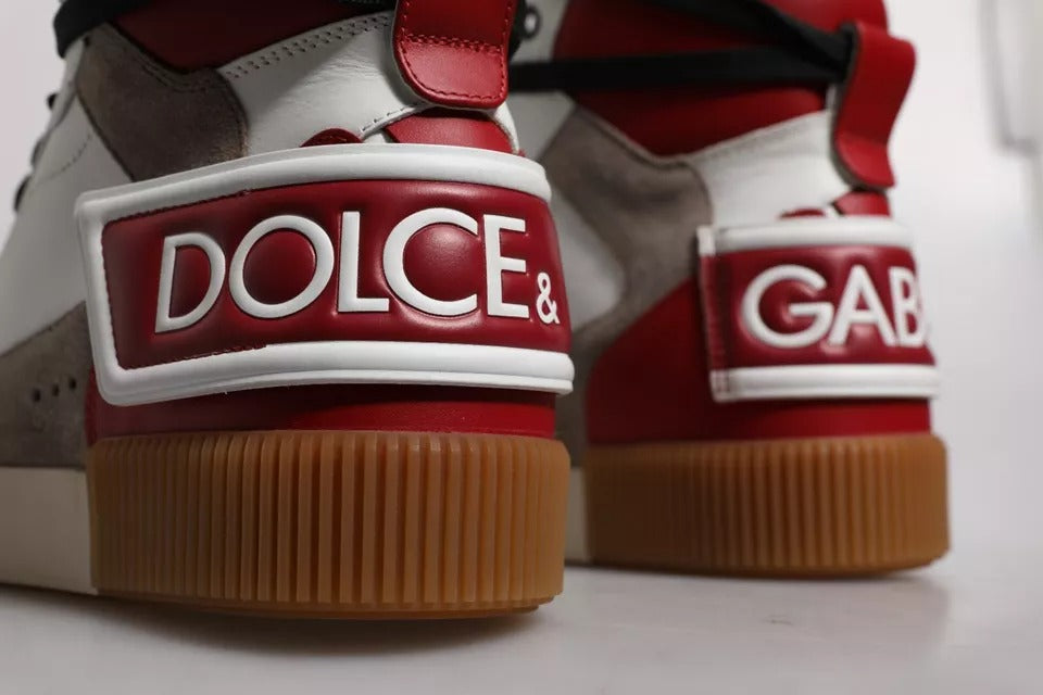 Chaussures Baskets Montantes en Cuir Multicolore Dolce & Gabbana