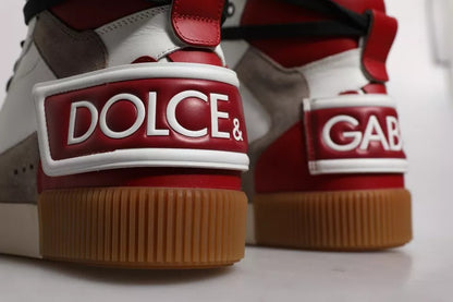 Chaussures Baskets Montantes en Cuir Multicolore Dolce & Gabbana