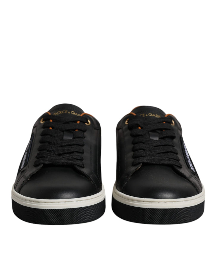 Zapatillas bajas de cuero negro para hombre Dolce & Gabbana