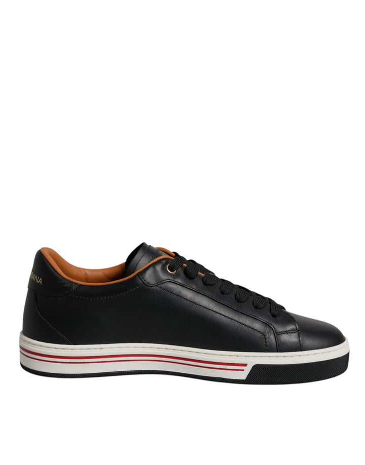 Zapatillas bajas de cuero negro para hombre Dolce & Gabbana