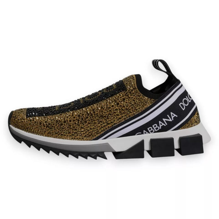 Zapatillas Dolce & Gabbana Gold Rhinestones Sorrento
