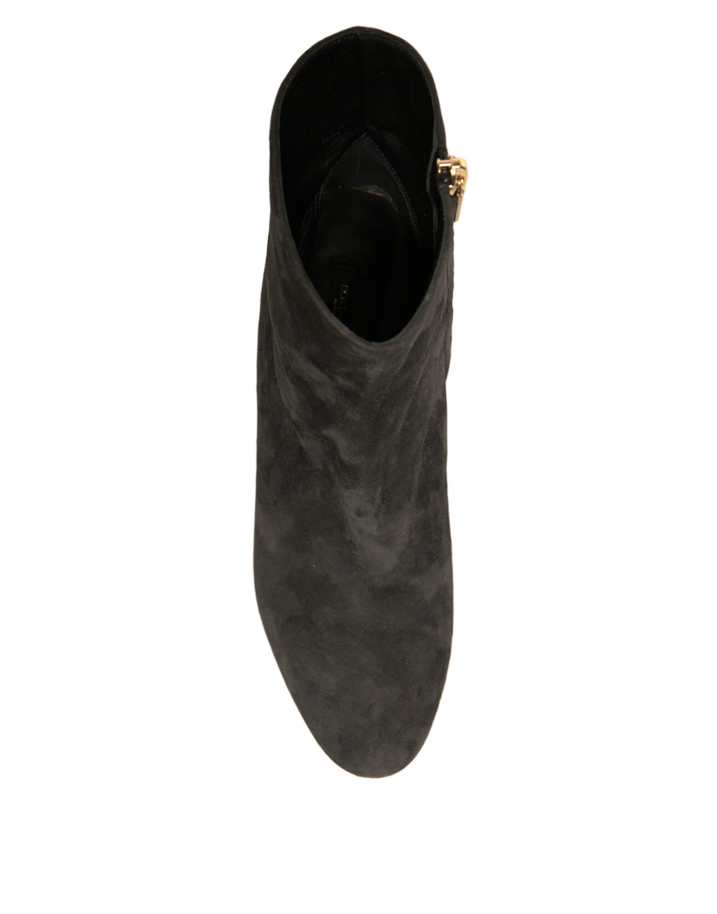 Chaussures bottines à talon orné Dolce & Gabbana noires
