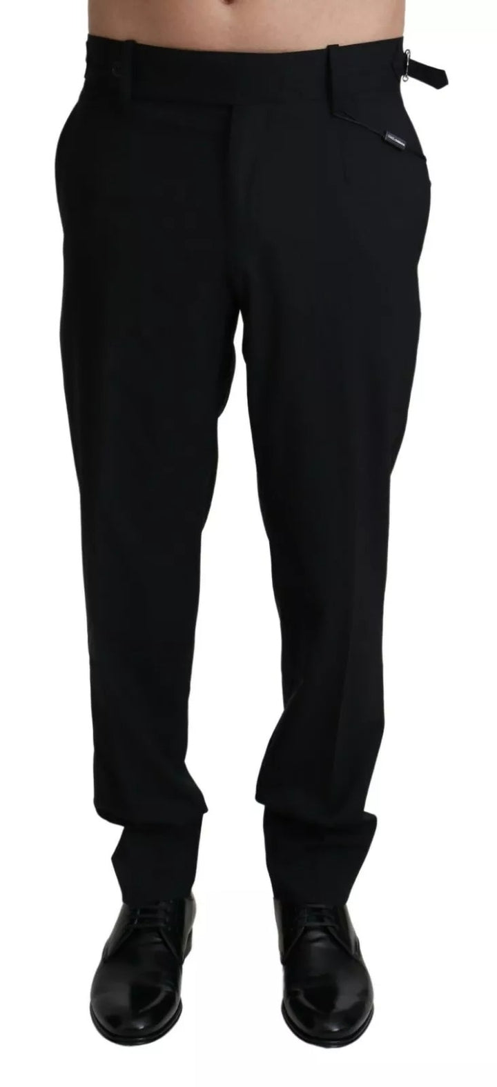 Pantalon habillé Dolce & Gabbana noir en laine stretch