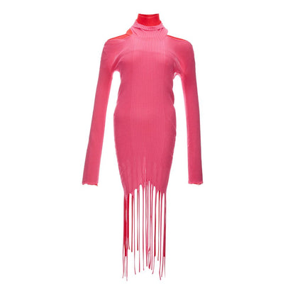 Robe décontractée Bottega Veneta en coton rose
