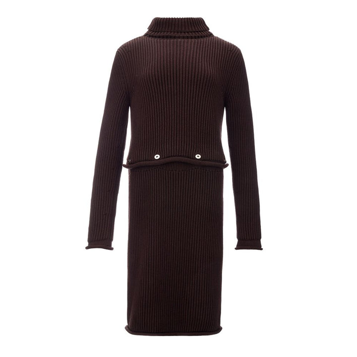 Vestido informal Bottega Veneta de viscosa marrón