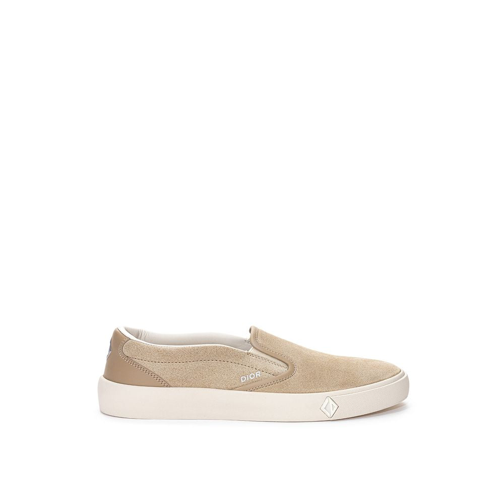 Mocasines sin cordones de cuero beige Dior