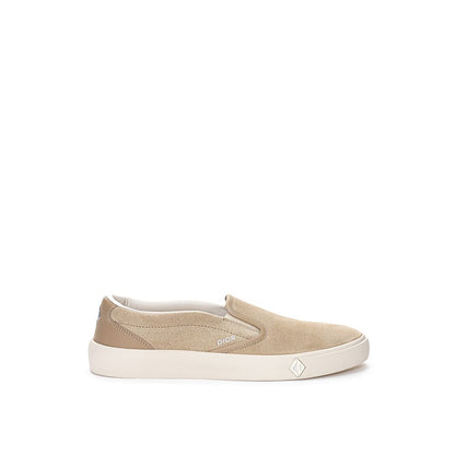 Mocasines sin cordones de cuero beige Dior