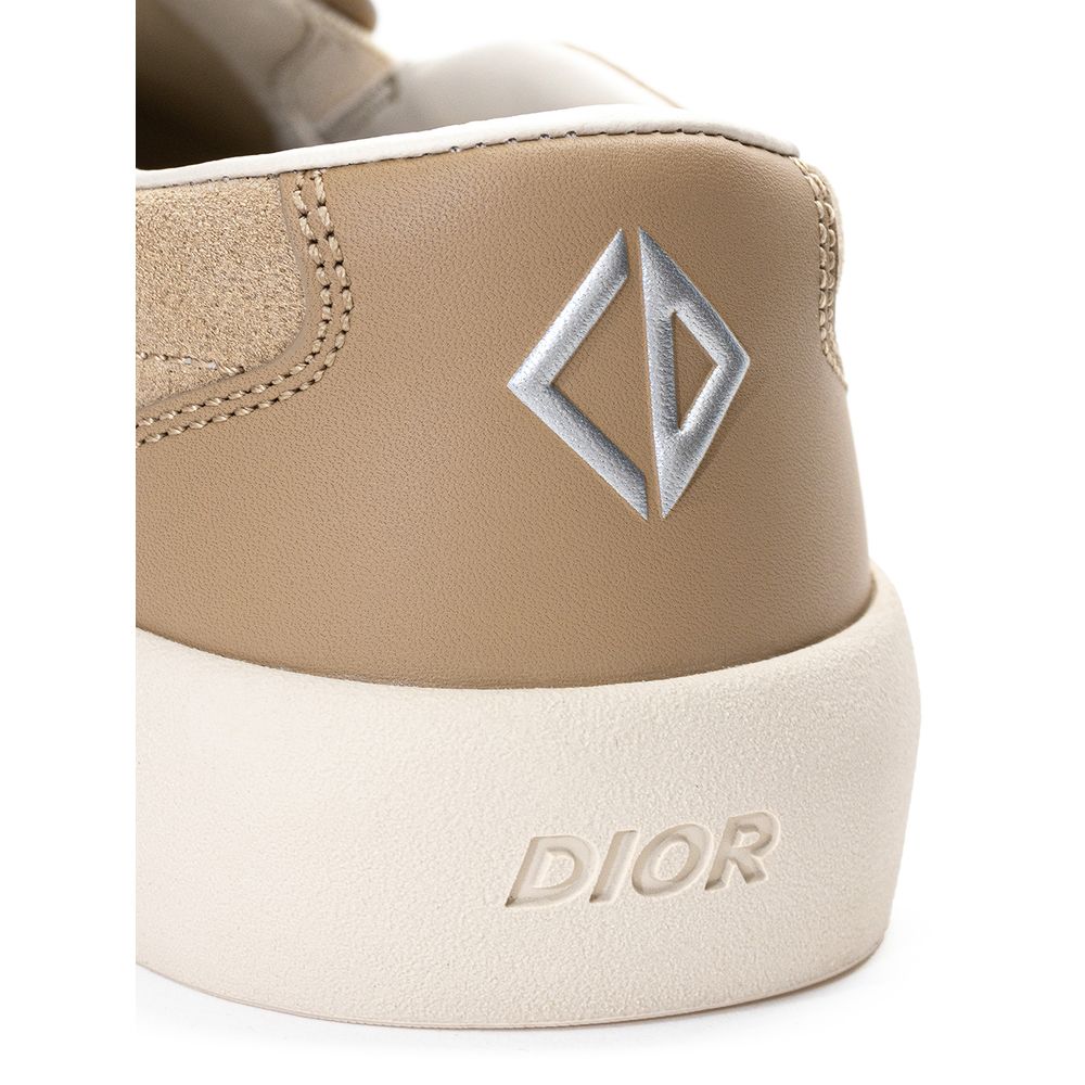 Mocasines sin cordones de cuero beige Dior