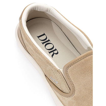 Mocasines sin cordones de cuero beige Dior