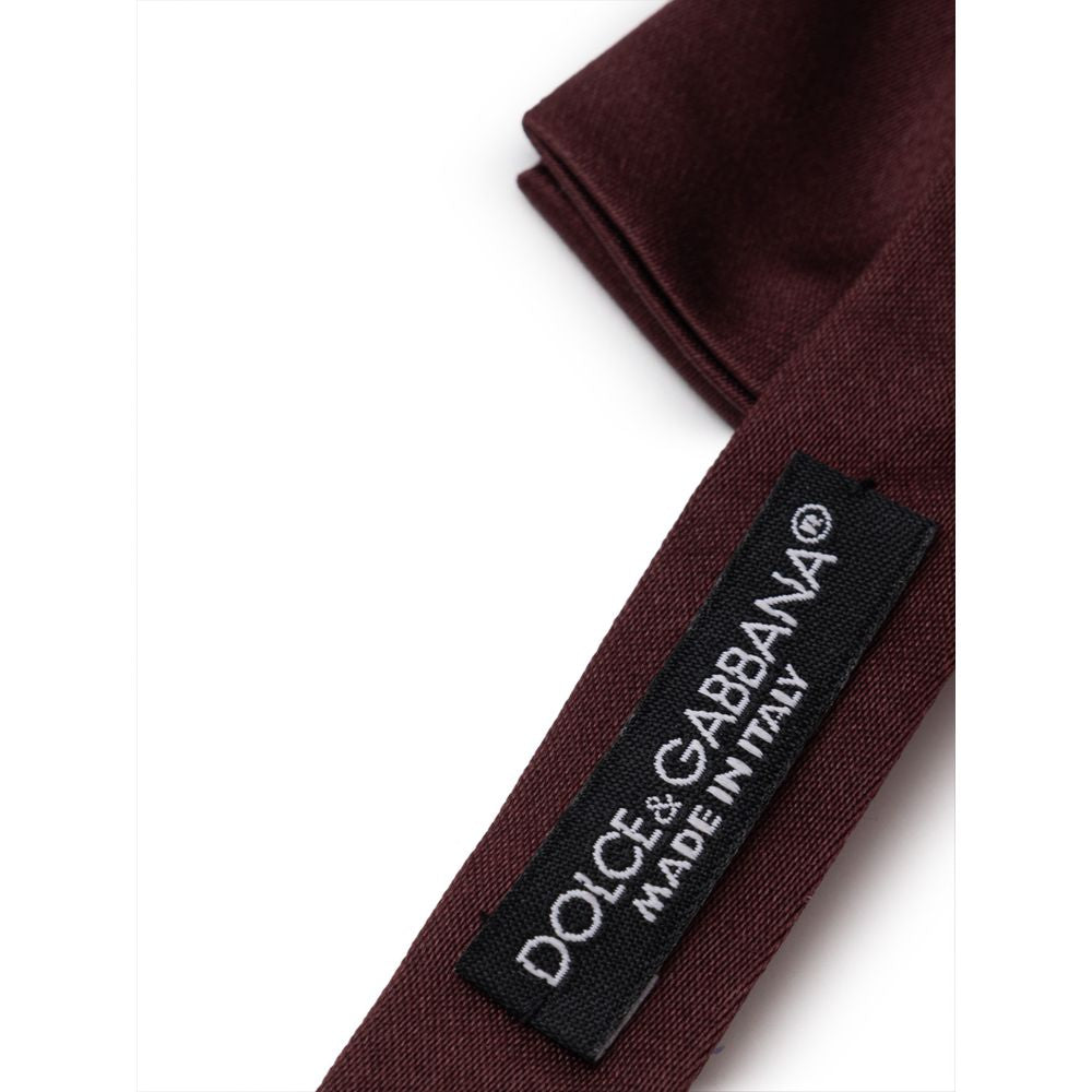Pajarita de seda burdeos de Dolce & Gabbana