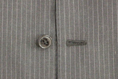 Gilet simple boutonnage Dolce & Gabbana en laine rayée grise