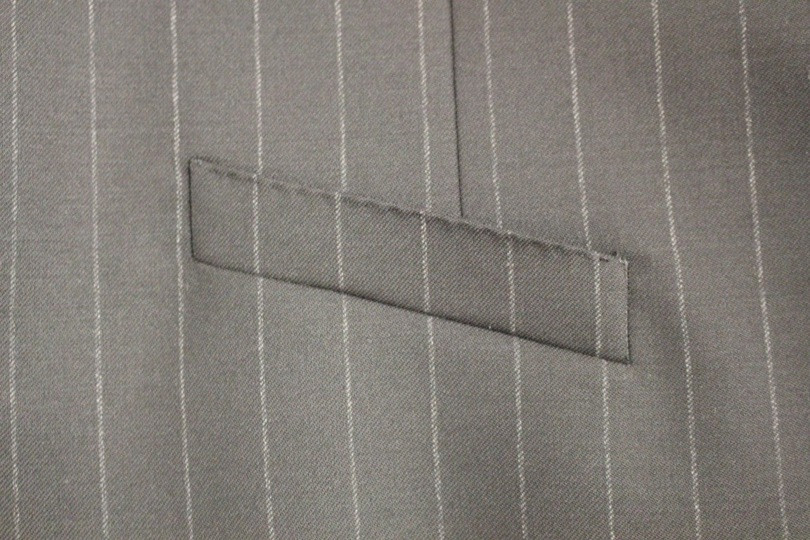 Gilet Dolce & Gabbana en laine noire rayée à logo